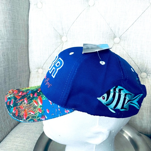 The Great Barrier Reef Hat Cap Strapback Australia Novelty Beach Fish CoralBlue - Picture 3 of 8